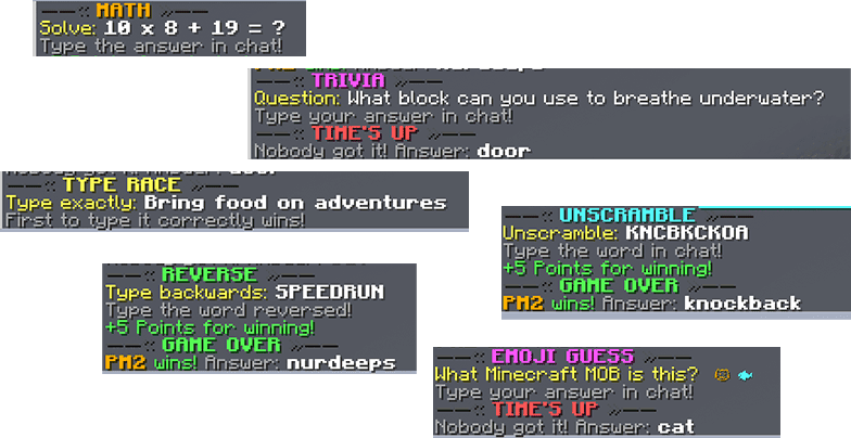 Chat games leaderboard GUI