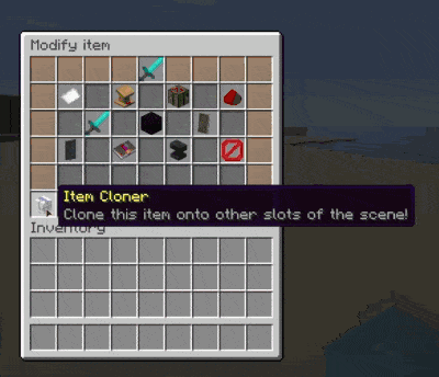 Item Cloner duplicating a menu item