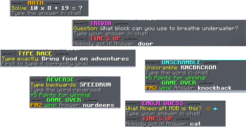 Chat games leaderboard GUI