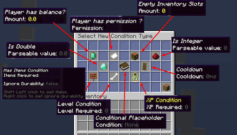 Conditions editor in-game