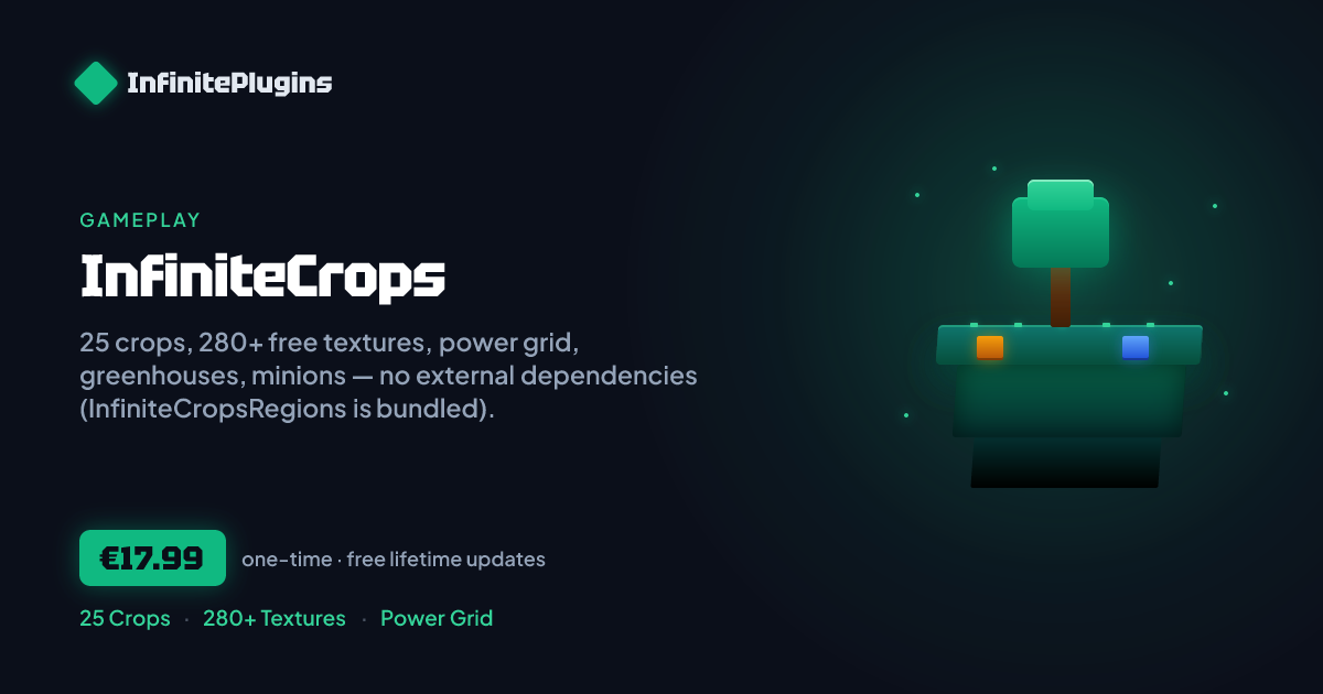 InfiniteCrops — Custom Minecraft Farming Plugin | InfinitePlugins